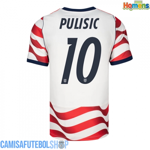 Camisa de time de futebol Estados Unidos Christian Pulisic #10 Replicas 1º Equipamento Mundo 2026 Manga Curta